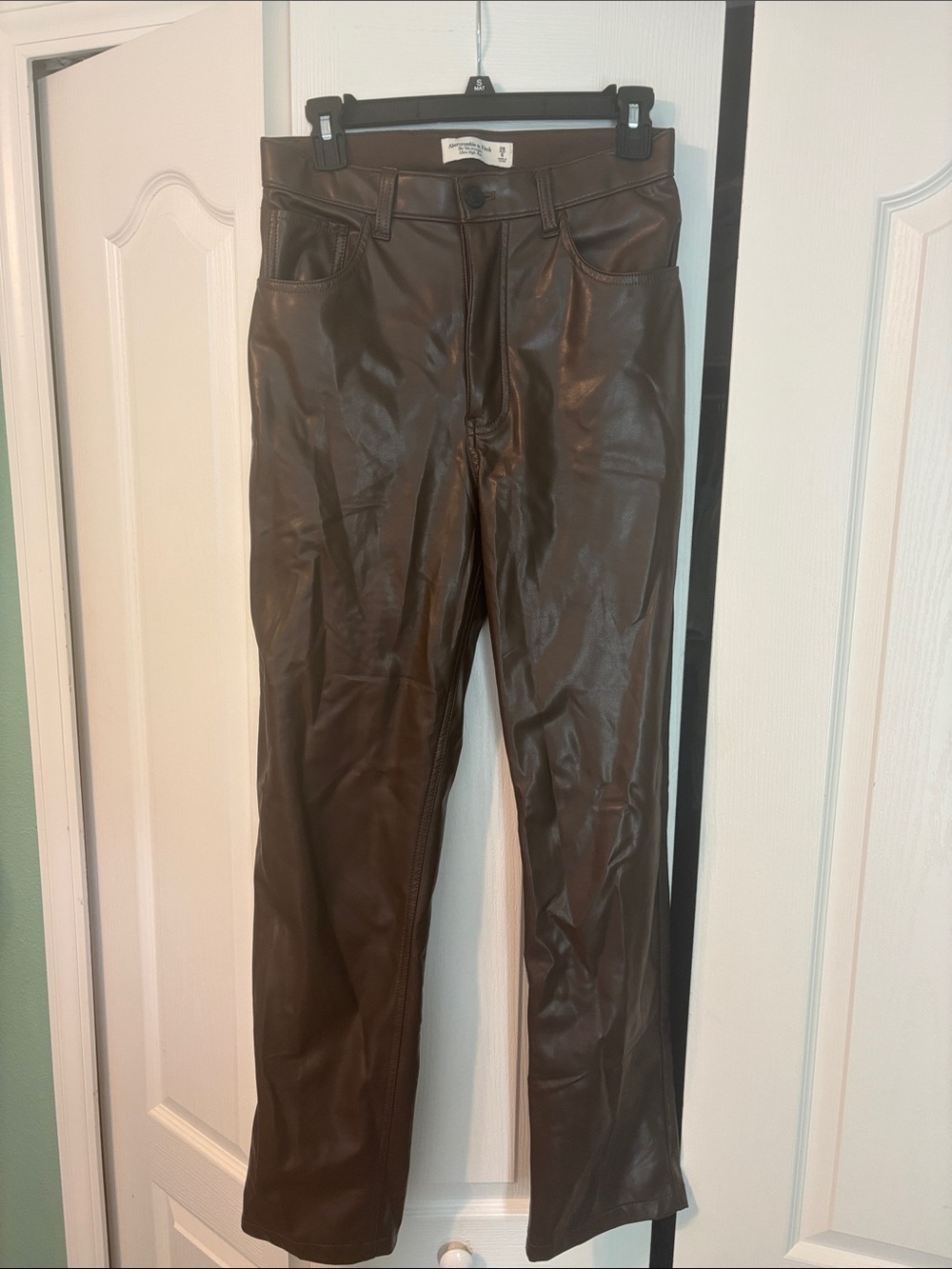 Abercrombie & Fitch Brown Faux Leather Pants